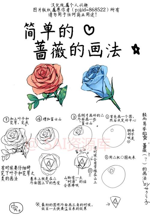 粉笔微雕玫瑰教程图片